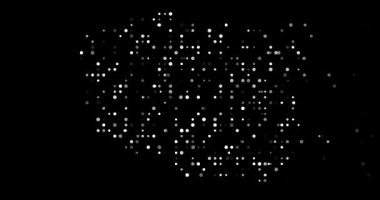 Abstract Dots Fly Shaping Poland Silhouette Outline