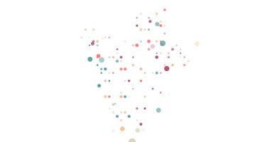 Modern Business Motion Map of Burundi with Falling Dots