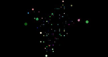 Dynamic Digital Map of Burundi Formed by Orbs and Dots