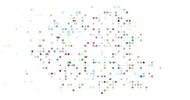 Romanya Harita Şekli Oluşturmak İçin Birleşen Soyut Noktalar