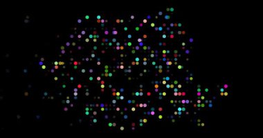 Romanya Ülke Siluetini Yapan Hareket Grafikli Noktalar