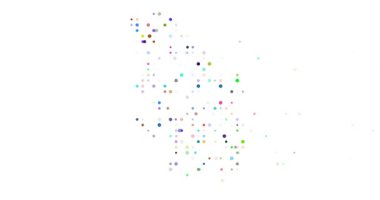 Sırbistan Haritasını Oluşturan Soyut Veri Çemberi