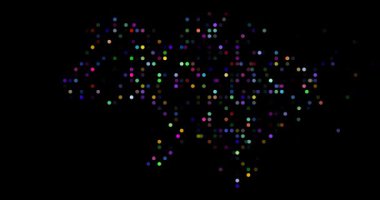 Kinetik Parçacıklar Ukrayna Harita Şekli Oluşturmak İçin Birleşiyor