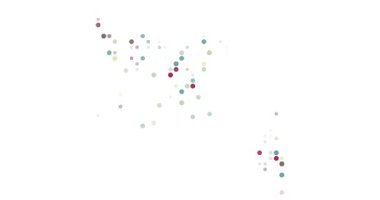 Dijital Noktalar Tonga Ülke Siluetini Göster