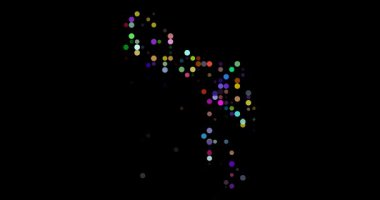 Bonaire Sint Eustatius ve Saba 'nın Geometrik Dot Hareketi Haritası