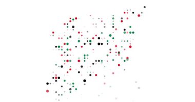 Abstract Syrian Arab Republic map created with circles