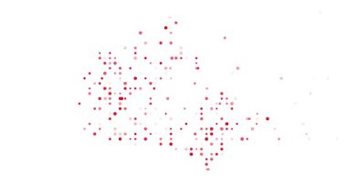 Kanada Harita Siluetinin Soyut Noktaları Şeklini Oluşturuyor