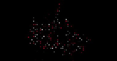 Akan Parçacık Bağlantıları Kanada Haritası Silueti İnşa Et