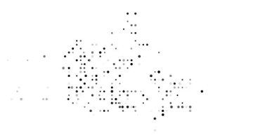 Akan Parçacık Bağlantıları Kanada Haritası Silueti İnşa Et