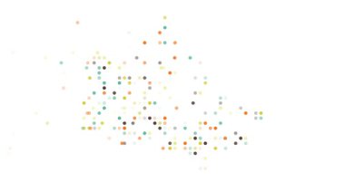 Soyut Noktalar Uçuyor Kanada Siluet Taslağı Şeklinde