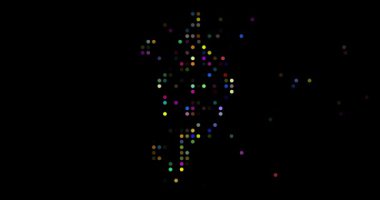 Grönland Harita Şekli Oluşturmak İçin Birleşen Soyut Noktalar