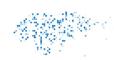 Canlandırılmış Çemberler Honduras Haritası Siluet Şeklini İnşa Et