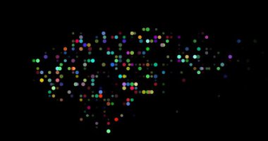 Hareket Noktaları Şekil Veren Honduras Siluet Haritası