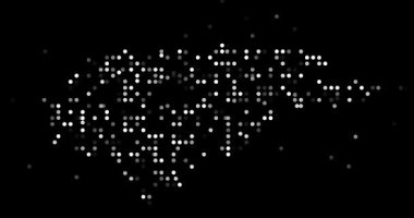 Honduras Harita Şekli Oluşturmak İçin Birleşen Soyut Noktalar