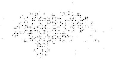 Honduras Ülke Şeklini Gösteren Teknoloji Veri Canlandırması