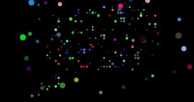 Connecticut Eyalet Sınırı Silüetini Yapan Dinamik Çemberler Akışı