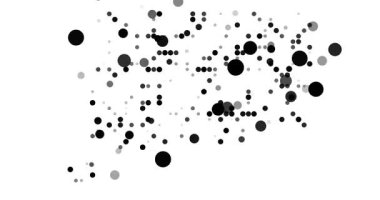 Digital Map of Angola Emerging from Falling Circles