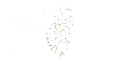 Saint Lucia 'nın Akan Parçacık Haritası Canlandırması