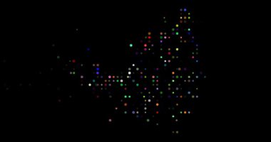 Düşen Noktalar Soyut Saint Martin Haritasına Geçiş