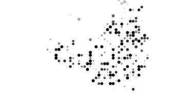 Düşen Noktalar Soyut Saint Martin Haritasına Geçiş