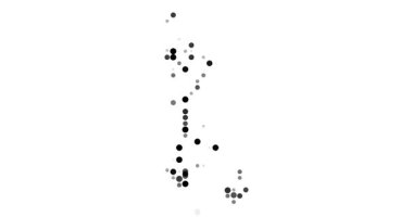 Saint Pierre ve Miquelon Siluetinin Görselleştirilmesi Uçan Noktalardan Yapıldı