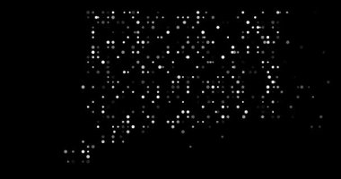 Connecticut Harita Taslağını Gösteren Dijital Parçacık Sistemi