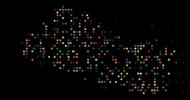 El Salvador Haritasının Düşen Noktalar Veri Canlandırması