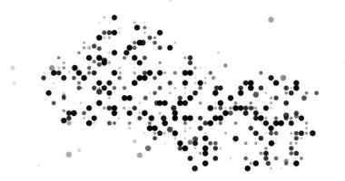 El Salvador Haritasının Düşen Noktalar Veri Canlandırması