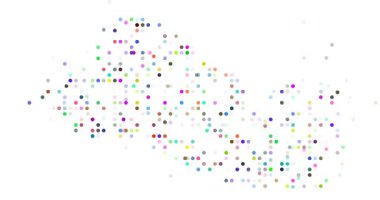 El Salvador Ülke Sınırı Silüetini Yapan Dinamik Çemberler Akışı