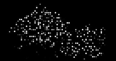 Dönen Parçacıklar El Salvador Haritası Silüeti