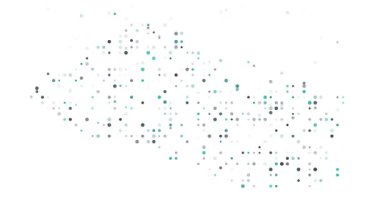 El Salvador Ülke Sınırı Silüetini Yapan Dinamik Çemberler Akışı