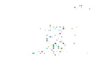 Soyut Düşen Noktalar Trinidad ve Tobago Haritasının Şeklini oluşturuyor