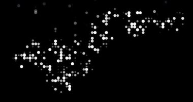 Düşen Parçacık Akışı, Amerikansamoa Adaları Haritasını Gösteriyor. Video Canlandırması