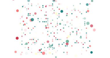 Colorado Eyalet Sınırı Silüetini Yapan Dinamik Çemberler Akışı