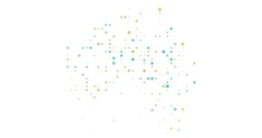 Avusturalya Özetini Gösteren Minimalist Parçacık Haritası