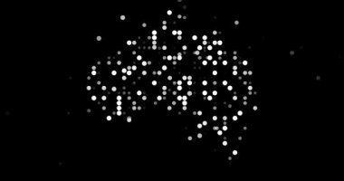 Avusturalya Özetini Gösteren Minimalist Parçacık Haritası