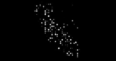 Dinamik Parçacık Haritası Kaliforniya Eyaleti Dış Hattı 'nı oluşturuyor