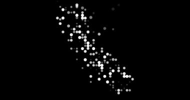 Düşen Noktalar Kaliforniya Haritası Siluetini Göster