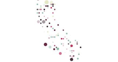 California Eyaletinin soyut Görselleştirmesi Düşen Noktalar tarafından yaratıldı