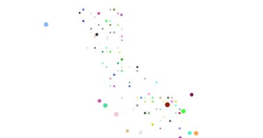 California Eyaletinin soyut Görselleştirmesi Düşen Noktalar tarafından yaratıldı