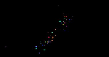 Yeni Zelanda 'nın soyut Düşen Noktaları Şeklini Oluşturuyor