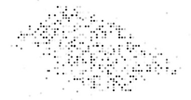 Pitcairn Adası Şeklinin Üretken Noktalı Harita Canlandırması