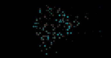 Ekvador Güney Amerika Şeklini oluşturan soyut Noktalar