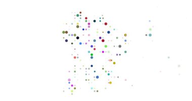 Soyut Noktalar Fransız Guyanası Silüeti Canlandırması Topla