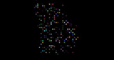 Gürcistan ABD Haritasının Soyut Düşen Noktaları Oluşturuyor