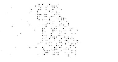 Dinamik Düşen Nokta Deseni Gürcistan ABD Haritası Silueti Oluşturuyor