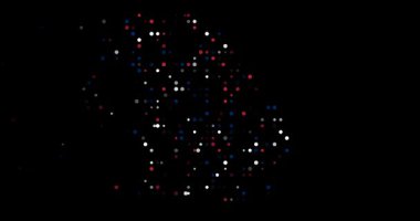 Temiz Parçacık Bırakma Animasyonu Gürcistan ABD Bölgesi Haritasını Kuruyor