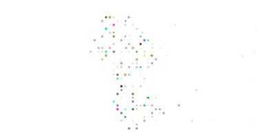 Dynamic Circle Animation Forming Guyana Shape