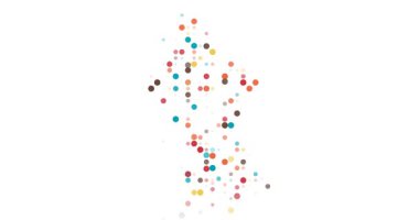 Dynamic Circle Animation Forming Guyana Shape