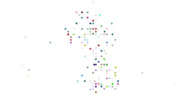 Dynamic Circle Animation Forming Guyana Shape